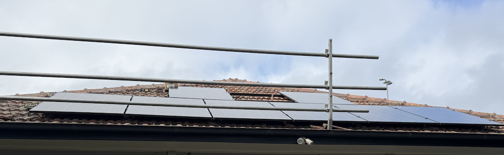 Solar panel installation day