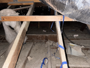 Replacing ceiling insulation